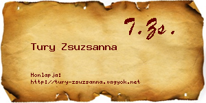 Tury Zsuzsanna névjegykártya